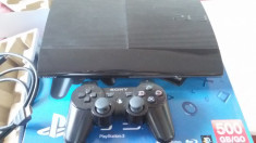 Playstation 3 super slim 500 gb la cutie + cablu HDMI 2 jocuri foto