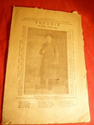 Brosura Suvenir 1920 - Poetul George Ionescu - Ed. M.Antonescu foto