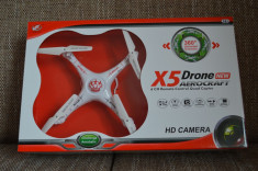 Drona ( Elicopter ) X5 Drone AEROCRAFT 6 CANALE STABILITATE MAXIMA Acumulator foto