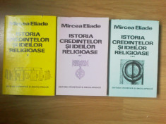e0e Mircea Eliade-Istoria credintelor si ideilor religioase 3 volume cartonate foto