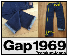 Blugi jeansi GAP 1969, selvedge red-line, raw denim, superbi, noi, SUPERPRET! foto