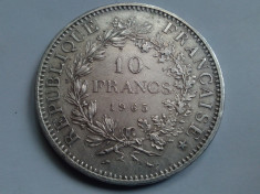 Moneda 10 franci, francs 1965 - argint 0,900 ( II ) foto
