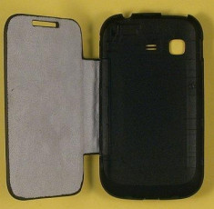 Husa Toc Flip Cover Samsung Galaxy Pocket S5300 Negru foto