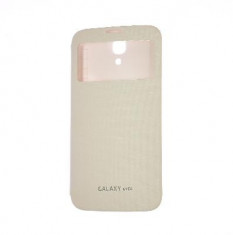 Husa Toc Flip Cover S-View Samsung Galaxy Mega 6.3 I9200 Alb foto