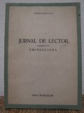 JURNAL DE LECTOR COMPLETAT CU EMINESCIANA ,AN 1944 - PERPESSICIUS