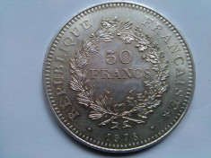 Moneda 50 franci, francs 1978 - argint 0,900 foto