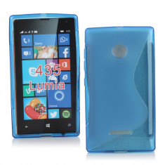 Husa Microsoft Lumia 435- S Line Wave-Gel&amp;quot;Albastru&amp;quot; foto