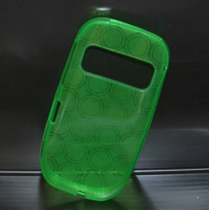 Husa Silicon Gel Nokia C7 Model Circles Verde foto