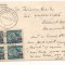 % carte postala(ilustrata)-ORASUL STALIN -supratipar 10 bani pe 3 lei rosu rara