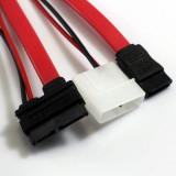 Cablu Slimline SATA la SATA + Cablu alimentare