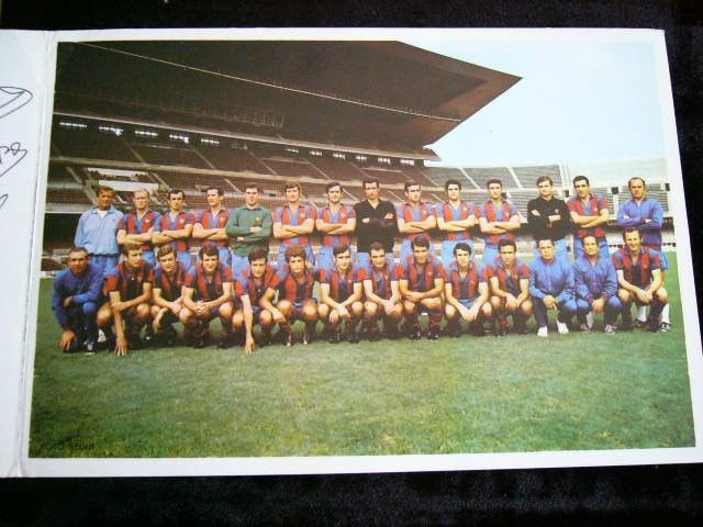 VTSP - SPORT - ECHIPA DE FOTBAL FC BARCELONA IN ANUL 1971 - RARITATE!!!!!