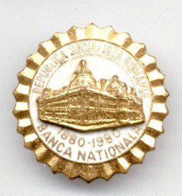 INSIGNA BANCA NATIONALA A ROMANIEI 1880-1980 foto