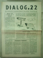 ZIAR DIALOG. 22 - REVISTA INDEPENDENTA STUNDENTEASCA A.S.E. - IULIE 1990 foto