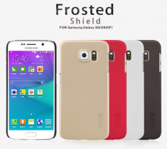 Husa Samsung Galaxy S6 G920F Super Frosted Shield + Folie by Nillkin Neagra foto