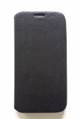 Husa flip toc neagra Samsung Galaxy S5 + folie ecran cadou
