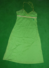 Rochie din panza de bumbac, etno, rustic, hippi, verde kiwi, marime 36, ONLY foto