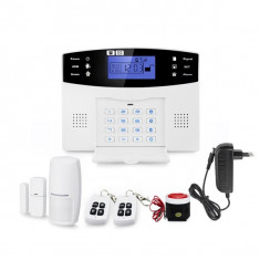 Kit alarma cu apelator telefonic GSM si senzorii Wireless,QuadBand,Model 2015 foto