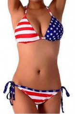 SW469 Costum de baie cu model steagul Americii foto