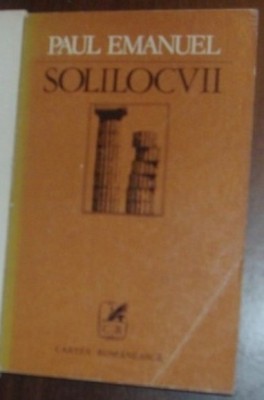 PAUL EMANUEL - SOLILOCVII: INSEMNARI SI AFORISME, 1972-1977 (ED. 1978) foto