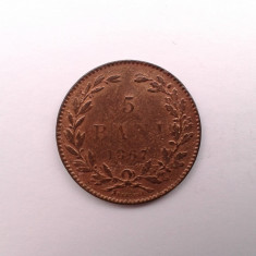 5 bani, 1867 Romania, emisa de monetaria Heaton/ RO61M foto