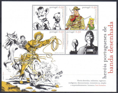 PORTUGALIA 2004, Eroi din benzi desenate, serie completa neuzată, MNH foto