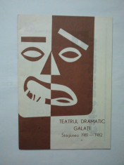 Teatrul Dramatic Galati Stagiunea 1981 - 1982 foto