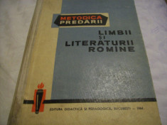 metodica predarii limbii si literaturii romine-c. g. chiosa-1964 foto
