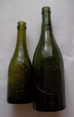 doua sticle 650 si 300 ml bere Bragadiru S.A. Bucuresti 1937 si 1941 foto