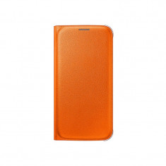 Husa Flip Cover Samsung EF-WG920POEGWW Wallet Orange pentru Samsung G920 Galaxy S6 foto