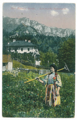 2740 - Ethnic woman - old postcard - unused foto