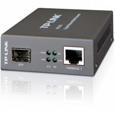 Media Convertor RJ-45 1000Mbps la slot SFP 1000Mbps, suport module miniGBIC, TP-LINK MC220L foto