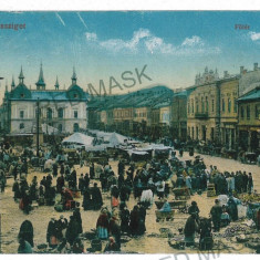 2774 - SIGHET, Maramures, Market - old postcard, CENSOR - used - 1917