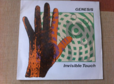 GENESIS INVISIBLE TOUCH disc vinyl lp muzica rock editie germany 1986 mapa texte foto