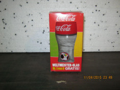 COCA COLA-pahar de colectie,CM fotbal 2014 Brazilia-BRAZILIA,..15cm foto