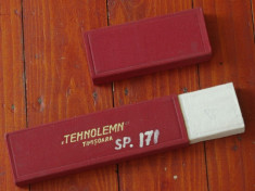 Vintage / Etui rigla Tehnolemn Timisoara - perioada RPR !!! foto