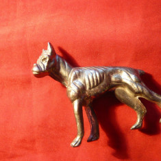 Miniatura veche Caine- Dog German , 5,8 x6 cm , metal