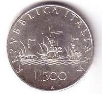 moneda argint -500 lire 1970 AUNC foto