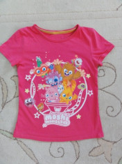 Tricou roz fucsia cu Moshi Monsters, marca FF, fete 7-8 ani foto