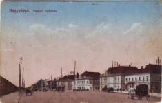 Ok-1391- Romania, Oradea, c.p. circ. 1916: Scena din zona feroviara, animat foto