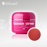 gel uv Polonia Silcare Base one color MAT Red Mystery 5 ml, rosu