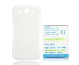 Baterie extinsa 4500 mah + capac spate alb pentru Samsung Galaxy S3, Li-ion