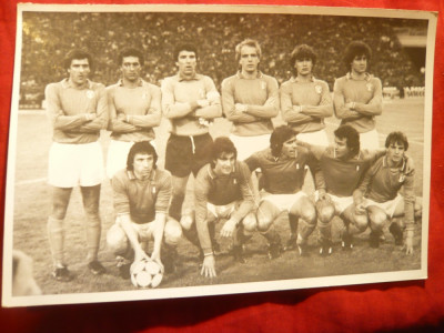 Fotografie - Echipa Nationala Fotbal a Italiei , inceput ani &amp;#039;80 , 18 x 12 cm foto