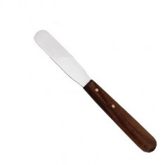 Spatula metalica pentru ceara, cu maner din lemn, spatula inox