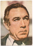 % carte postala (ilustrata ) -ACTORI-Anthony Quinn, Circulata, Printata