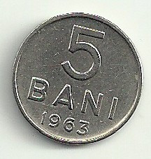 ROMANIA RPR 5 BANI 1963 [1] XF++ , Livrare in cartonas foto