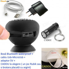 Boxa bluetooth stereo portabila pt telefon, handsfree wireless + CADOU foto