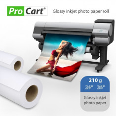 Rola plotter, hartie foto lucioasa 210 g/mp, A0+, 914 mm x 30 m foto