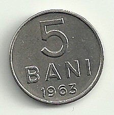 ROMANIA RPR 5 BANI 1963 [2] XF++ foto