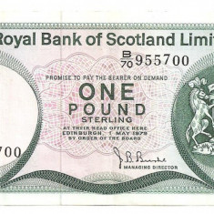 SCOTIA THE ROYAL BANK OF SCOTLAND LIMITED 1 POUND LIRA 1979 VF