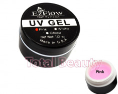 Gel UV EzFlow 15 gr Pink - Gel UV Roz Transparent unghii false foto